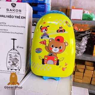 Vali Kéo Trẻ Em 16 Inch Sakos Màu Vàng Siêu Dễ Thương - Gbear Shop