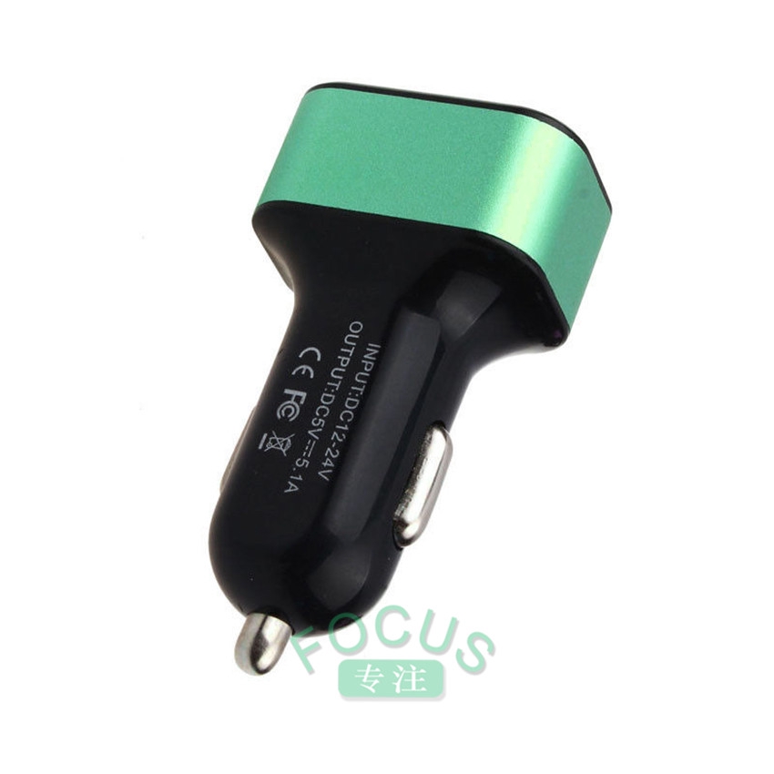 Củ Sạc Trên Ô Tô Dc 12v 24v 3 Cổng Usb Cho Iphone Samsung (Focus)