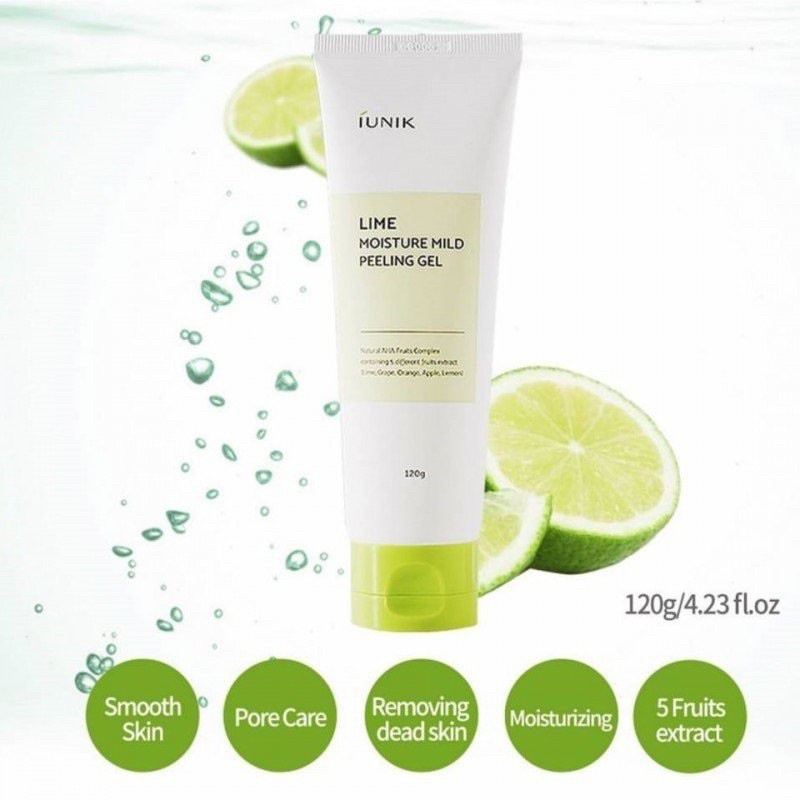 Tẩy Tế Bào Chết iUNIK Lime Moisture Mild Peeling Gel (120g)