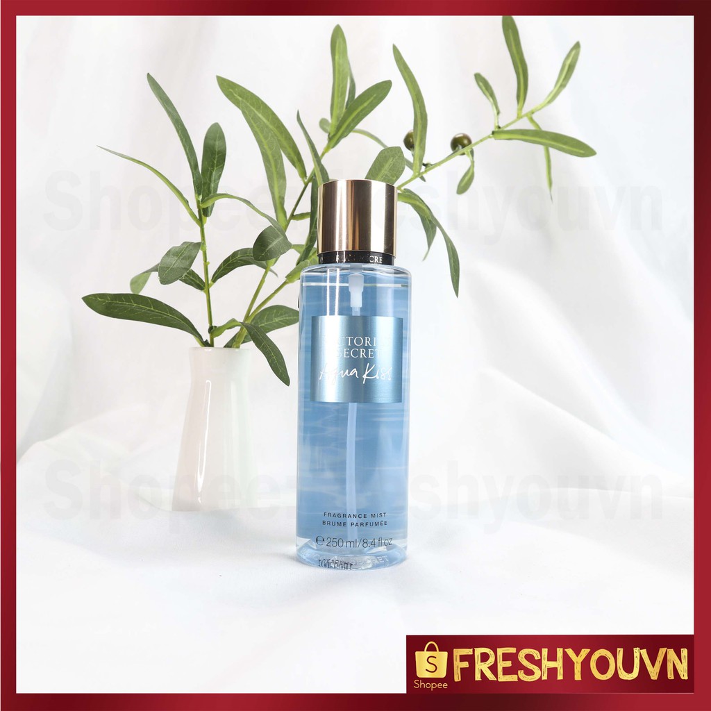 Aqua Kiss - Full Size Xịt Thơm Toàn Thân Victoria's Secret (Body Mist, Lotion, Sữa tắm)