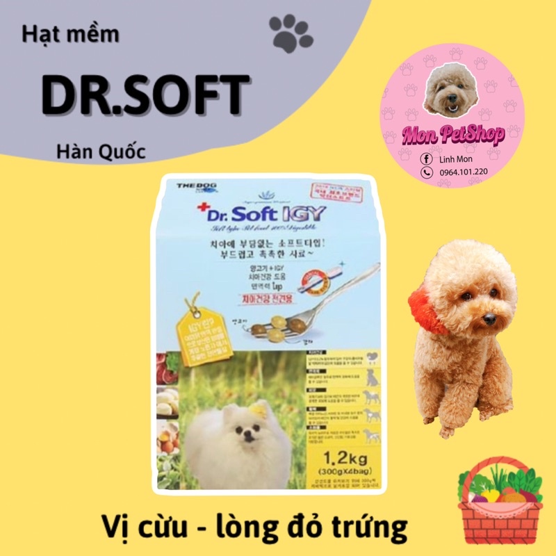 [ Đủ vị ] Hạt mềm Dr Soft Hàn Quốc cho cún hộp 1.2kg