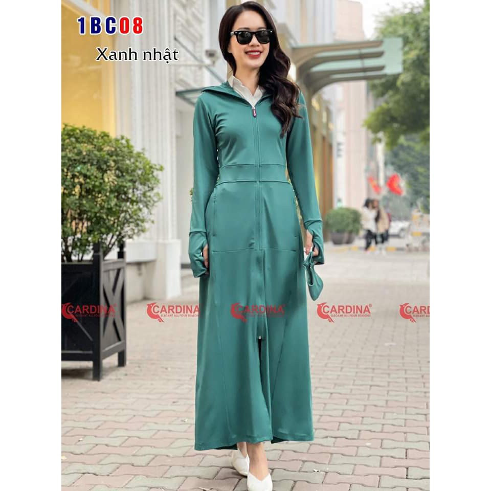 Áo Chống Nắng Toàn Thân Dáng Dài CARDINA Cao Cấp Nữ, Chất Thun Co Giãn 4 Chiều, Chống Tia UV, Mềm Mát