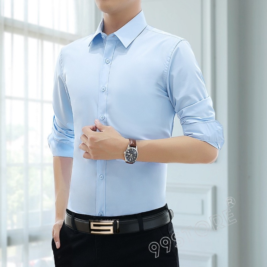 [PHOM CHUẨN] Áo sơ mi dài tay nam cao cấp SMN01 vải mềm thoáng mát, thanh lịch cho văn phòng, đi học, đi làm, đi chơi | BigBuy360 - bigbuy360.vn