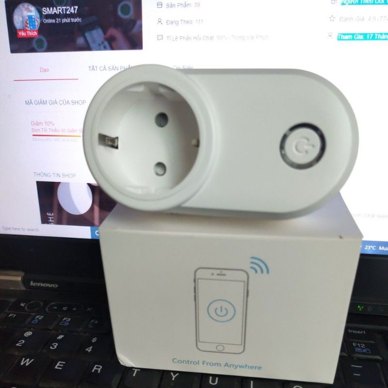 Ổ Cắm WIFI SONOFF S20 Chuẩn EU Ứng Dụng Ewelink Điều Khiển Từ Xa Hẹn Giờ Nhà Tự Động Hóa