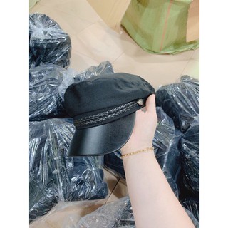 Mũ Baret/mũ nồi đen thời trang/mũ thuỷ thủ hàn quốc -shophn