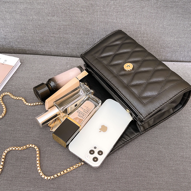 Túi Đeo Tréo Nữ Linh Store Túi Đeo Vai 3 Ngăn Trần Trám Khóa Kính Nghiêng Thời Trang Phong Cách Hàn Quốc - LS11