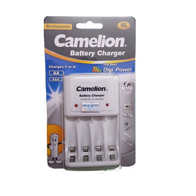 Combo Máy Sạc Camelion BC-1010B Kèm 6 Pin Sạc AA Camelion 2700 mAh Chính Hãng