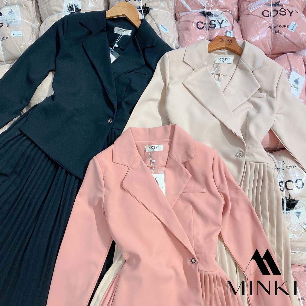 ĐẦM VEST HỒNG ĐEN NUDE DẬP LI - CHẤT LIỆU CAO CẤP - MÀU HỒNG / NUDE / ĐEN | BigBuy360 - bigbuy360.vn