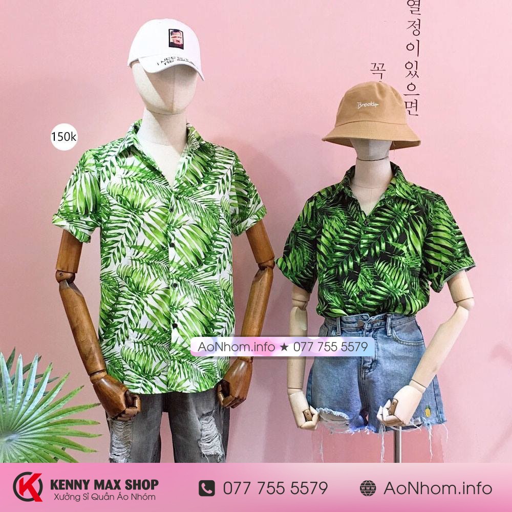 Áo Sơ Mi Đi Biển Nhóm Hoạ Tiết Có Bigsize★ Lá tre, Lá trúc | BigBuy360 - bigbuy360.vn