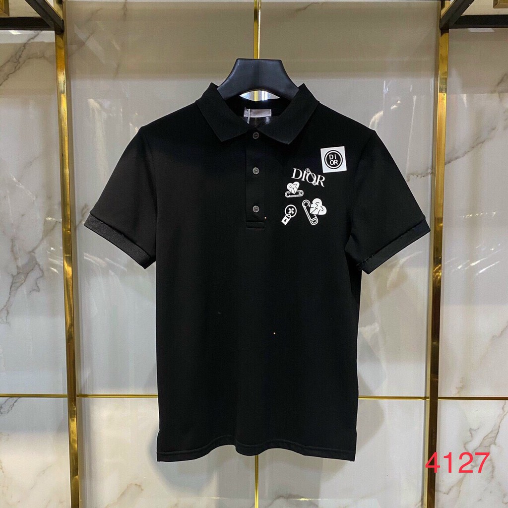 Áo Phông Polo Nam, Áo Thun Nam Cổ Bẻ In Sticker Dễ Thương Chất Thun Cá Sấu Siêu Bền - AC79 - Shopmens