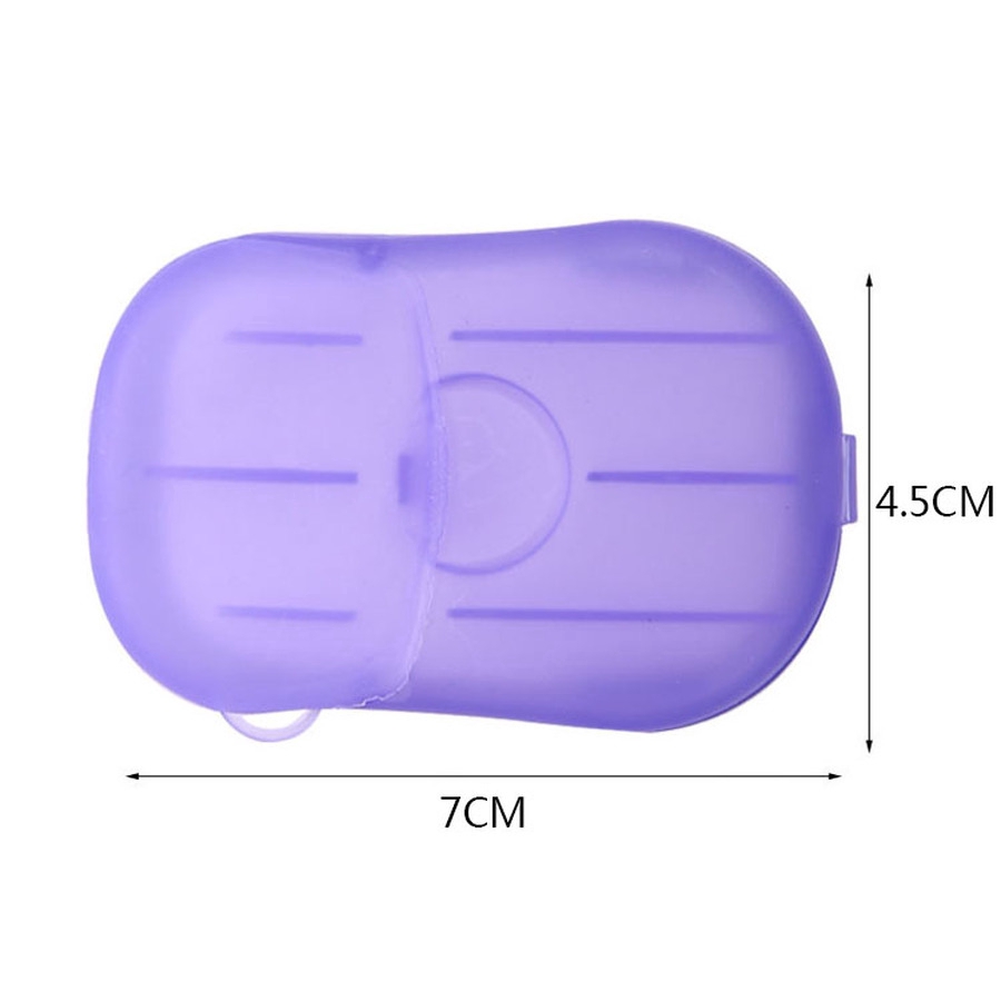 [Hàng mới về] Hộp 20 xà phòng giấy màu trắng dùng một lần mini nhiều màu sắc tùy chọn tiện lợi dành cho đi du lịch