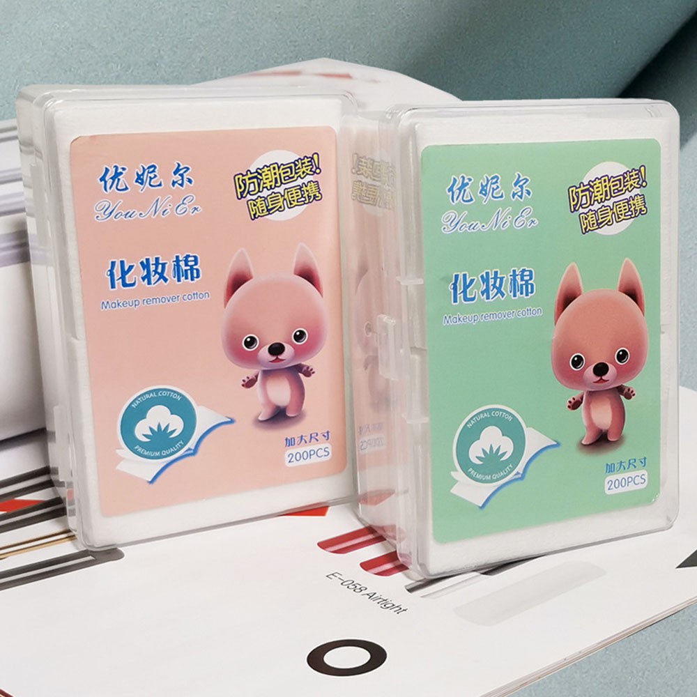 [Hàng mới về] Bộ 200 bông tẩy trang dạng nén bằng vải không dệt dùng một lần tiện lợi cho nữ sinh