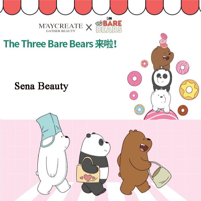 (1+1) Phấn Nước Cushion Hoạt Hình Maycreate x The Three Bare Bears Tặng Kèm Lõi Thay