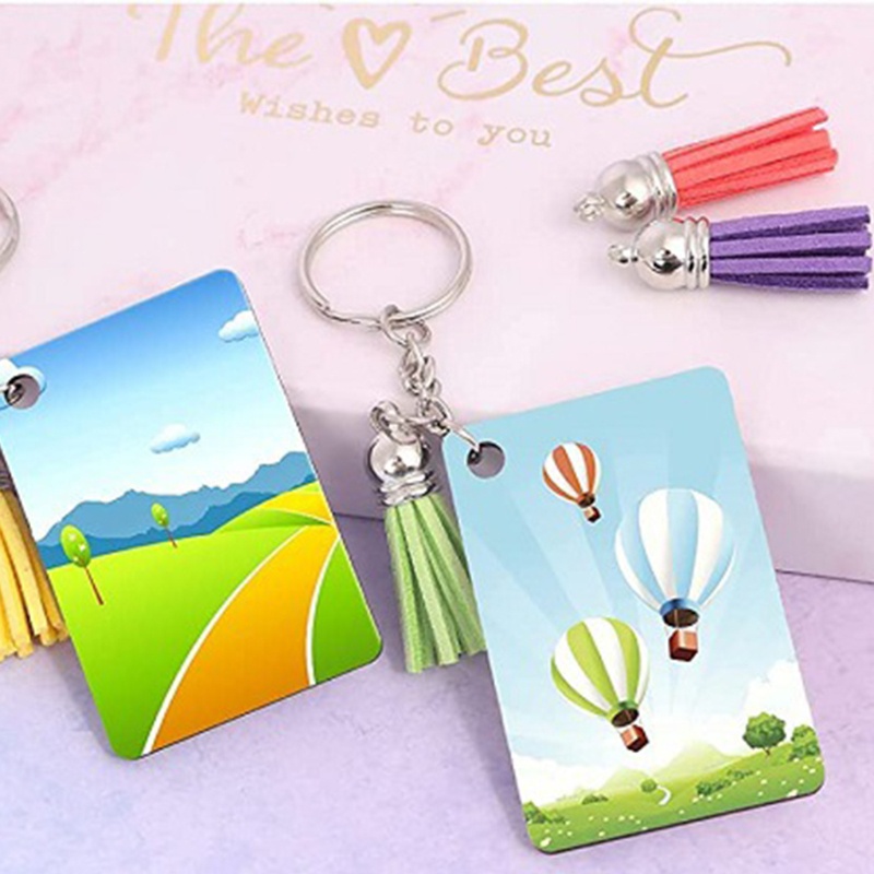 Set 80 Móc Khóa Tua Rua Trơn Dùng Làm Nhãn Nghệ Thuật Diy