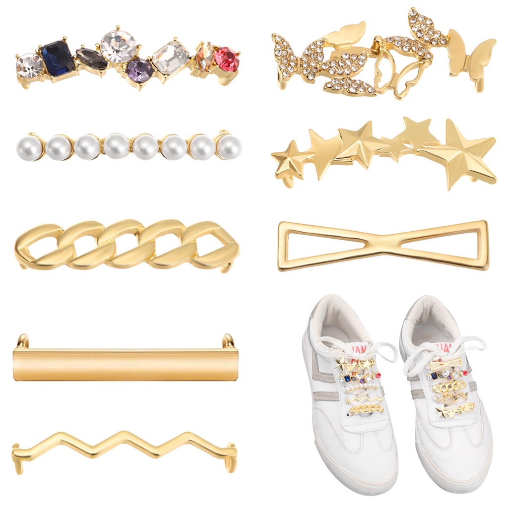 Bộ 1 / 8 Kẹp Dây Giày DIY Độc Đáo Tiện Dụng Charms