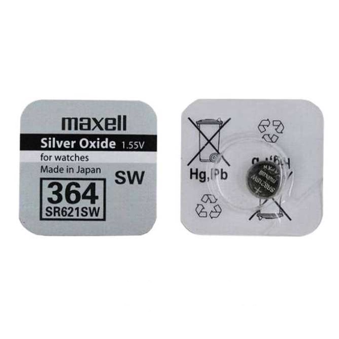 Pin Maxell 364 SR621SW dành cho đồng hồ dùng pin 364 / SR621SW / LR621W / AG1 (Loại tốt - Giá 1 viên)