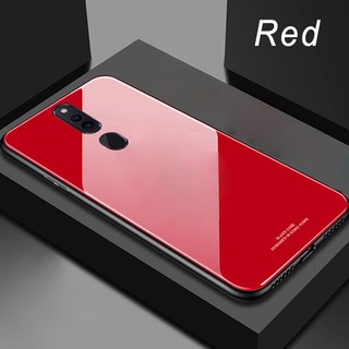 Hard Case OPPO F11 Pro Solid Color Glass Case Covers