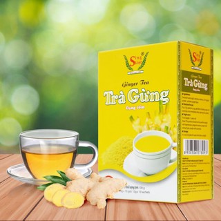 Trà gừng dạng cốm Sing Việt 100g (10 gói x 10g, Tùy chọn hộp xanh, hộp vàng)
