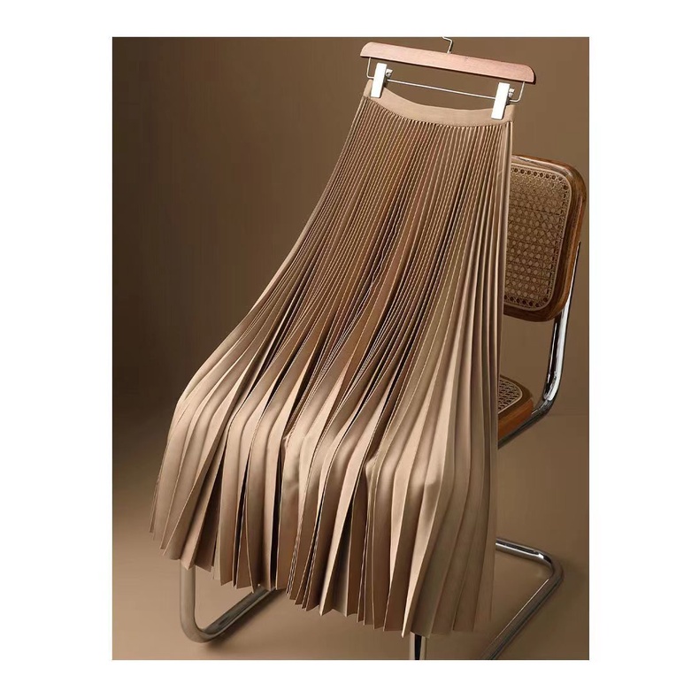 Chân Váy Satin Lưng Cao Dáng Chữ A Màu Trơn Thời Trang Mùa Hè 2022