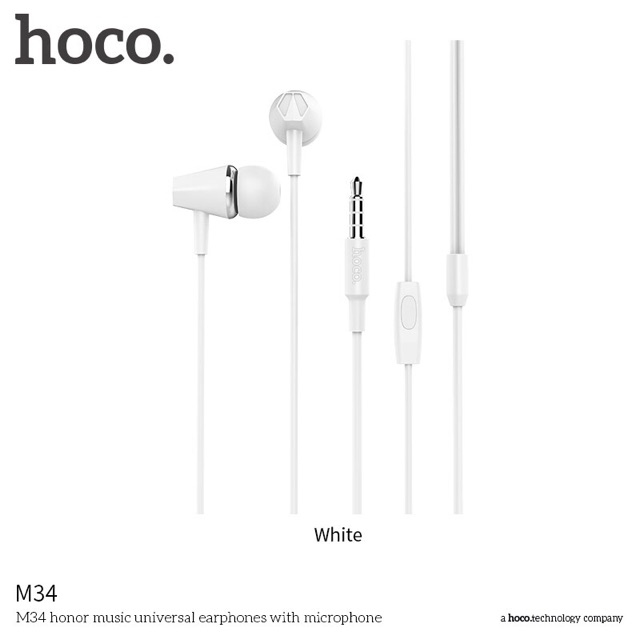 TAI NGHE CÓ DÂY HOCO M34 VỚI TAI NGHE GIÁ RẺ THUỘC TAI NGHE CHÍNH HÃNG YÊN TÂM ĐI THEO LÀ TAI NGHE CÓ MIC