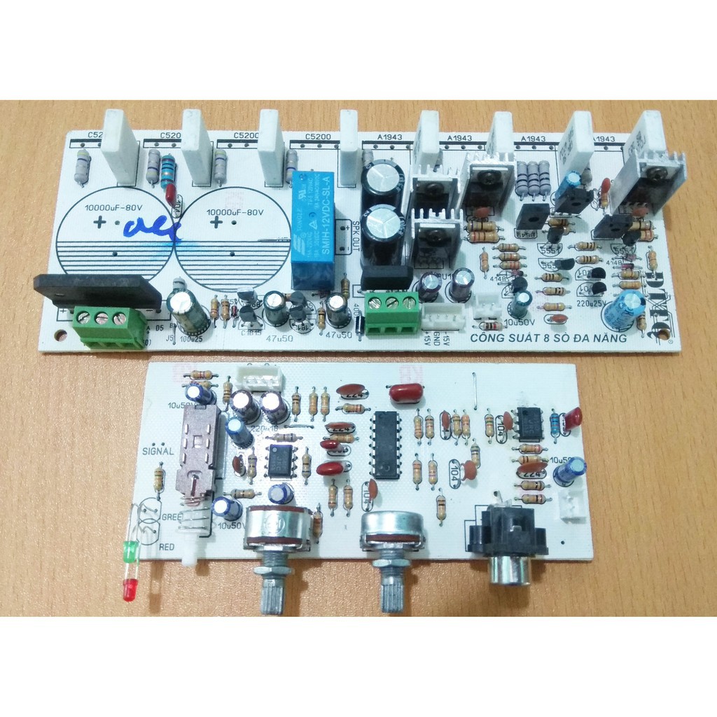Combo bộ phôi mạch sub siêu trầm 8 sò 600W phíp sợi thủy tinh