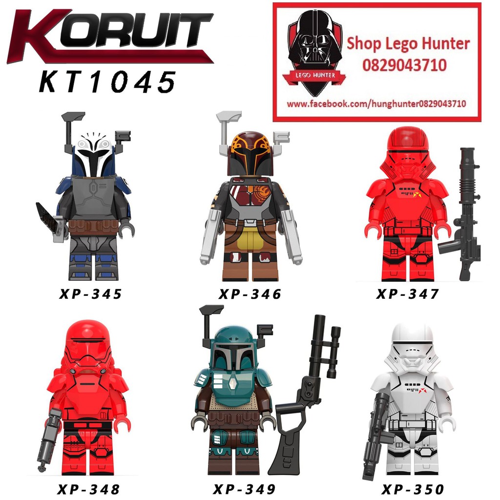 Koruit KT 1045 Minifigures Star Wars mô hình lắp ráp nhân vật Lính Stormtrooper và chiến binh Mandalorial