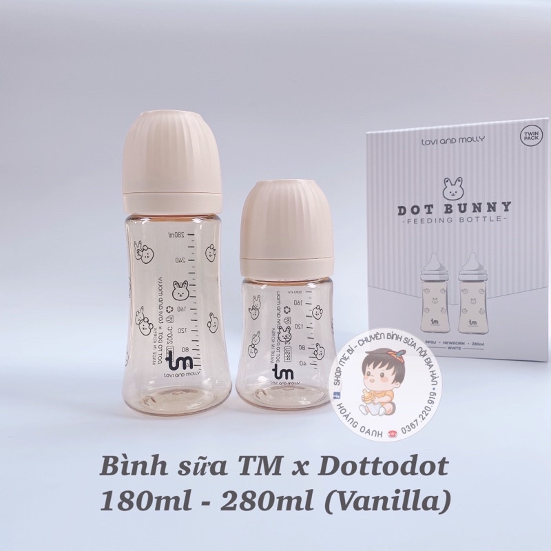 Bình sữa / Bình hút Thỏ - Sóc Tovi Molly  180ml - 280ml
