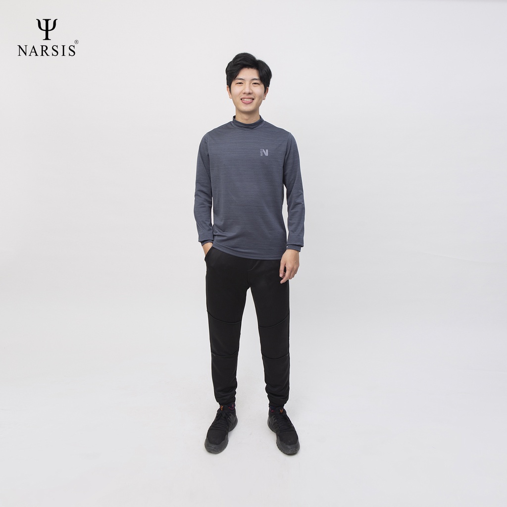 Aó thun nam dài tay Narsis D0034 - D0036 cổ lọ chất liệu cotton