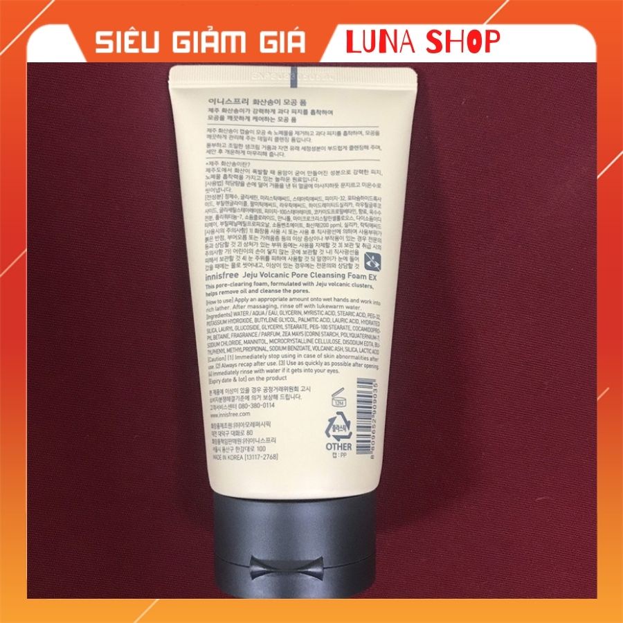 [ Date Mới ] Sữa rửa mặt tro núi lửa Jeju volcanic pore cleasing foam | BigBuy360 - bigbuy360.vn