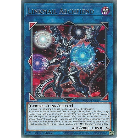 Bài Yugioh - Linkmail Archfiend (Rare)