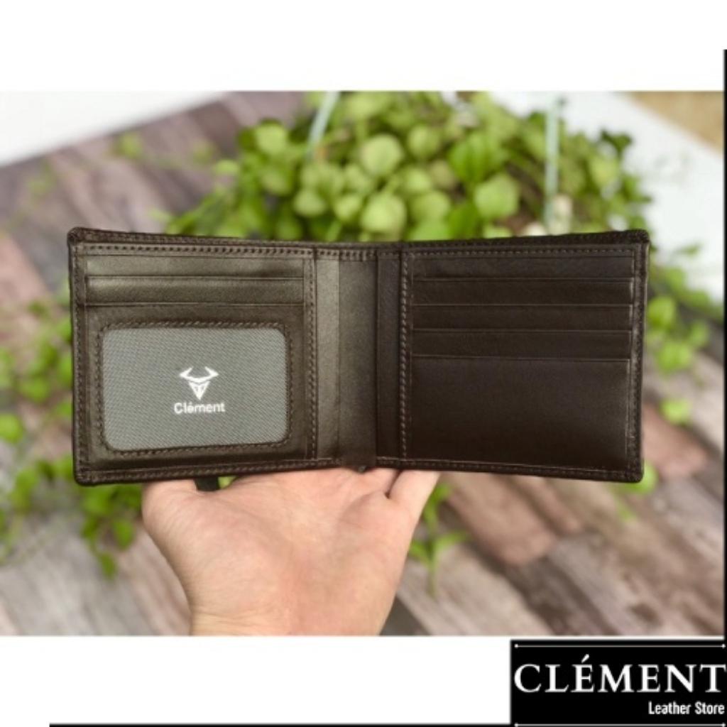Ví da nam cao cấp, bóp ví nam da bò thật Clément – CM005 - BH 12 tháng - Full box