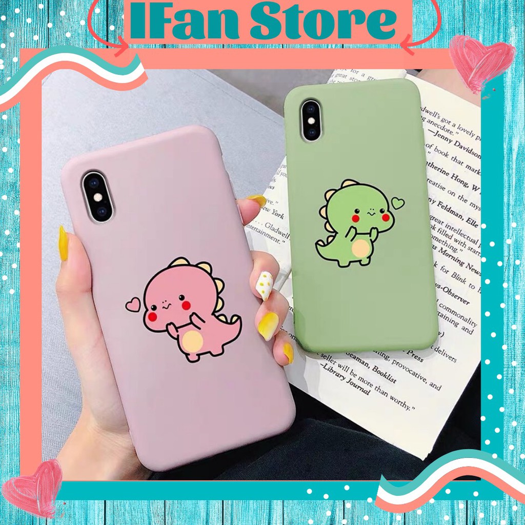 🌸VIDEO THẬT🌸 Ốp Lưng Đôi iPhone Khủng Long Tim Cute iPhone 6/6s/6plus/6splus/7plus/8plus/x/xs/xs max/11 pro max/7/8/plus
