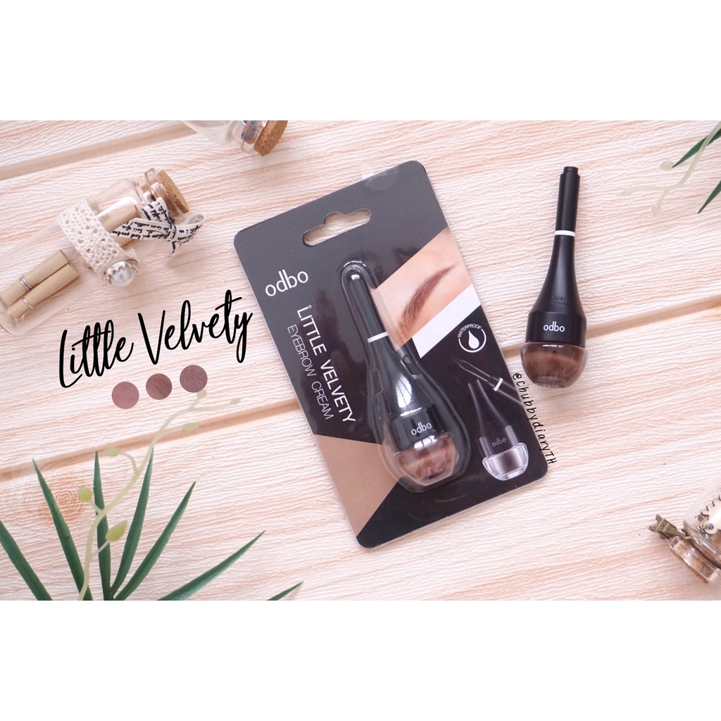 Gel Tán Mày Vẽ Mí Mắt Kèm Cọ Màu Nâu Đen Odbo Little Velvety OD772-03