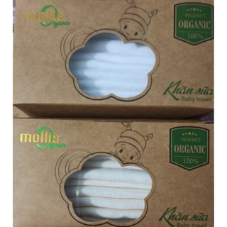 Combo 2 lốc khăn sữa organic mollis