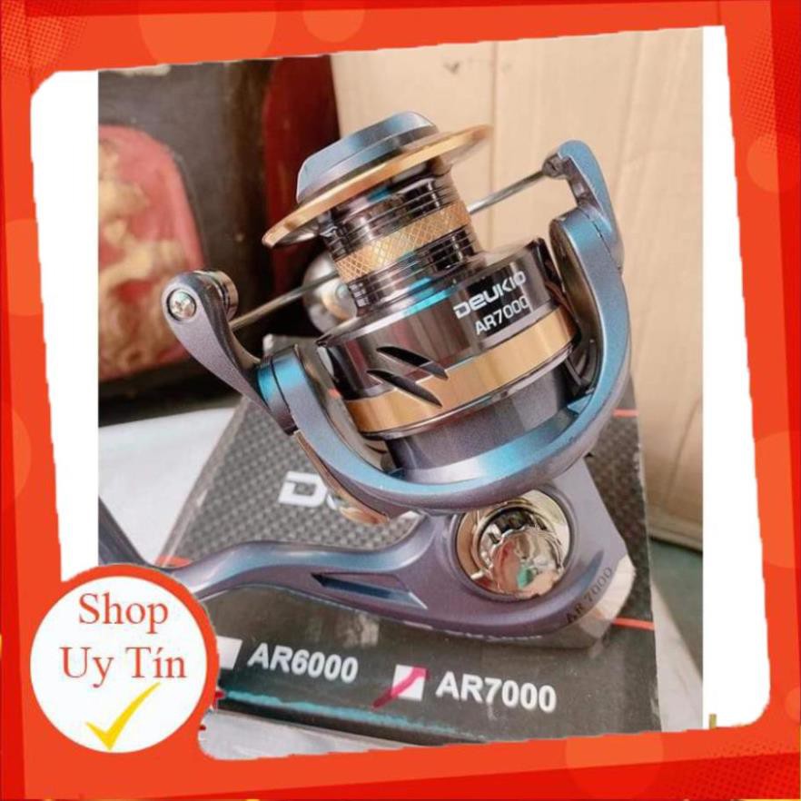 Máy Câu Cá DEUKIO AR 2000-7000 Độ Núm Tay Quay Siêu Khỏe