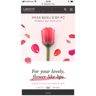 Son tint Labiotte hình hoa hồng