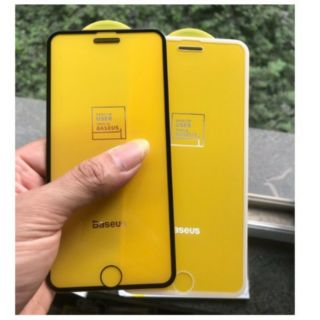 kính cường lực Baseus iphone 7 plus/ 8 plus Chống bụi màng loa_ Full màn hình _ full mép