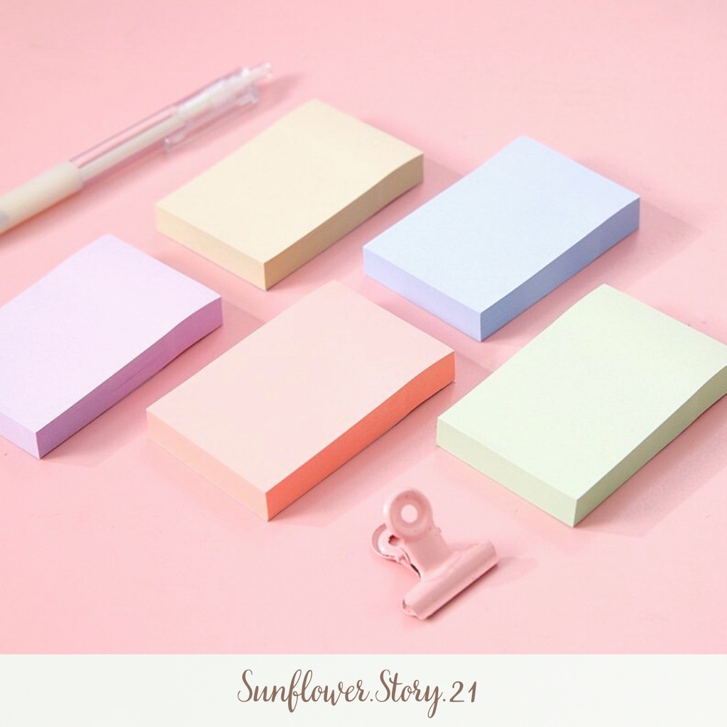 [FREESHIP 50K] Tập 100 giấy note ghi chú dày mịn màu pastel xinh xắn