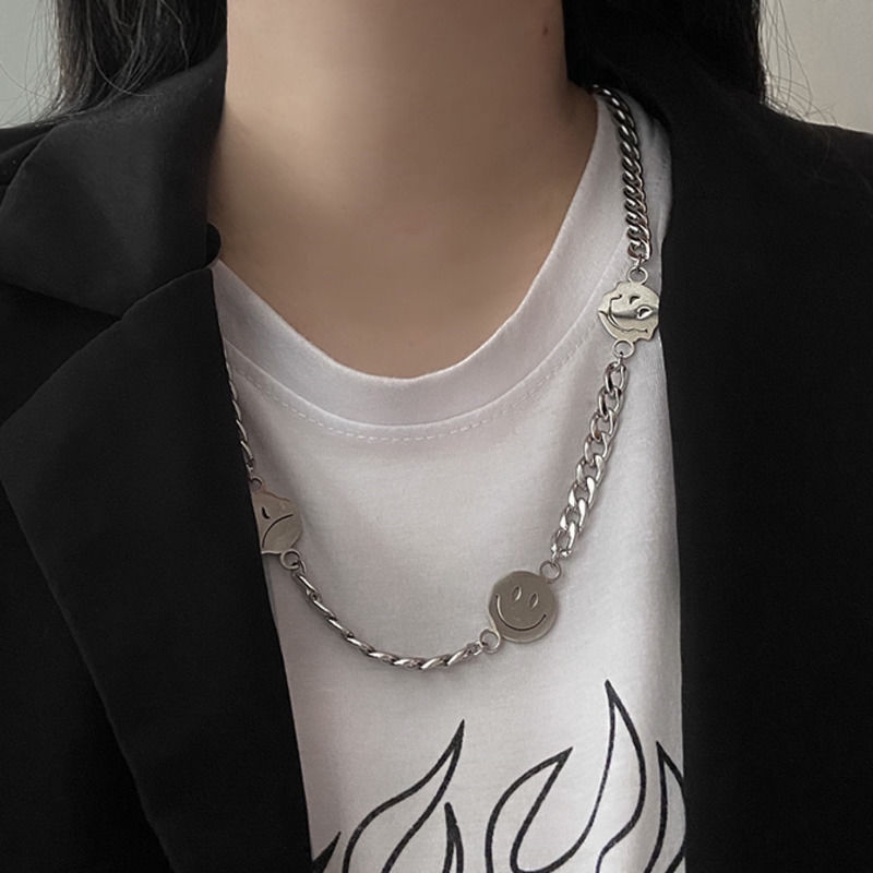 Dây Chuyền Mặt Biểu Tượng Cảm Xúc Phong Cách Hip Hop 22158 Cho Cặp Đôi