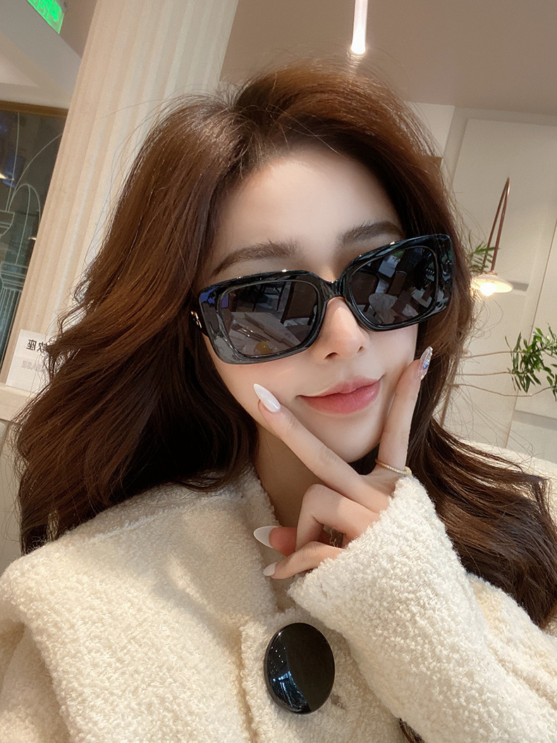 Korean Version of The New Cat Eye Big Frame Wild Sunglasses Candy Color Ins Style Hot Selling Single Product