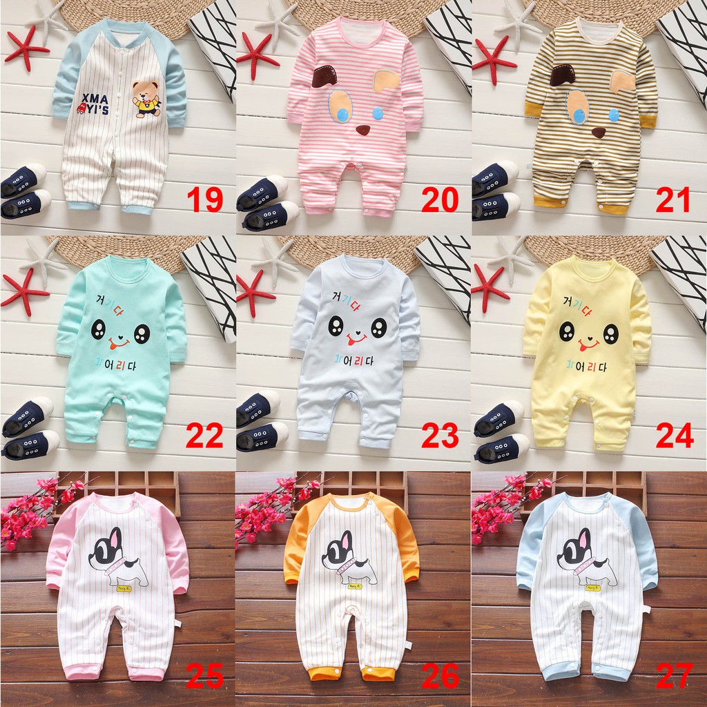 Combo 3 bộ Body Cotton hàng Quảng Châu bé trai bé gái TTS170
