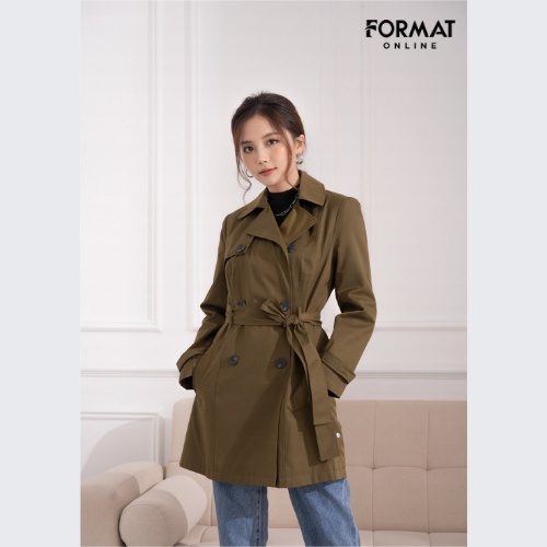 Áo măng tô nữ 2 lớp dài tay cao cấp FORMAT B975-195F