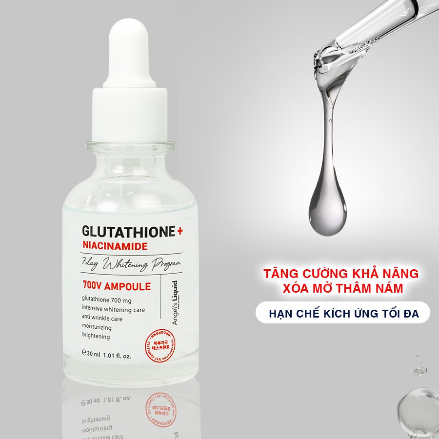 Serum Huyết Thanh Trắng Da 7 Day Whitening Program Glutathione 700 V-ample Serum 7day