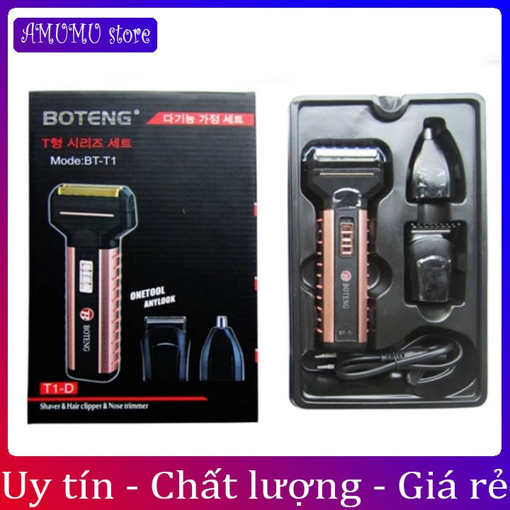 Tông đơ cắt tóc kiêm máy cạo râu, cắt mũi Boteng BT-T1