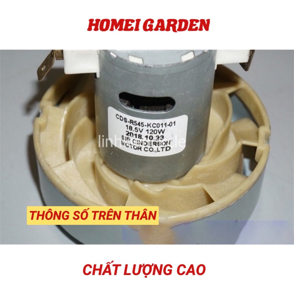 Motor máy hút bụi DC 12V - 18V 120W có chổi than quạt nhôm 62mm tốc độ 34500 RPM chất lượng cao - CD0404