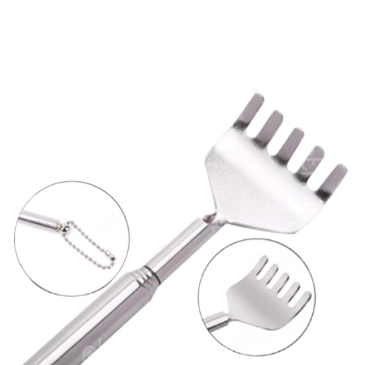 Cây Gãi Lưng Inox Massage Vai Gáy Gấp Gọn