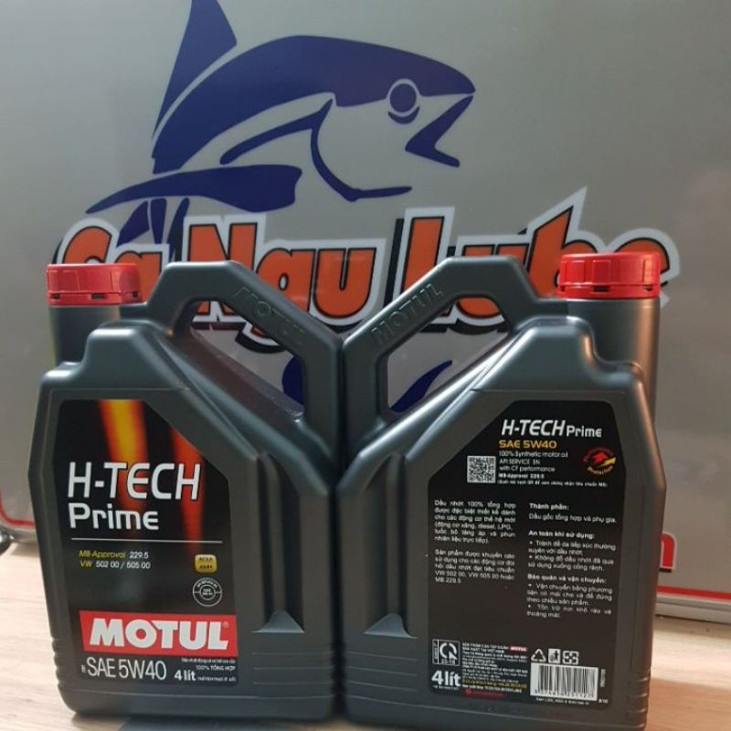 [DauNhot-PhuGia]Nhớt tổng hợp cao cấp cho xe hơi (dầu nhớt xe ô tô) và xe tay ga Motul H-TECH Prime 5W40  (4 lít)