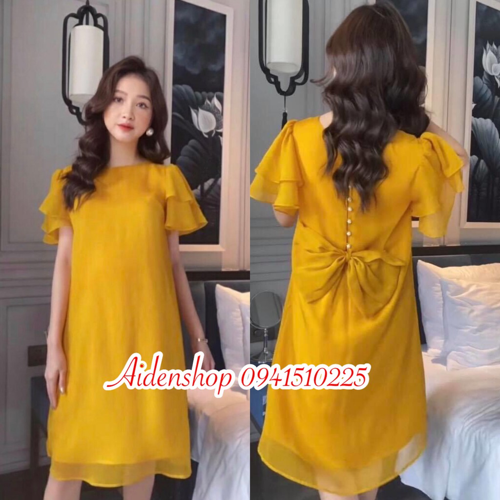 Đầm bầu đẹp thiết kế dáng thời trang chất lụa tơ