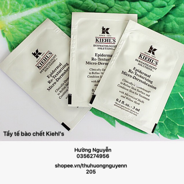 Sample Tẩy da chết mặt Kiehl's Epidermal