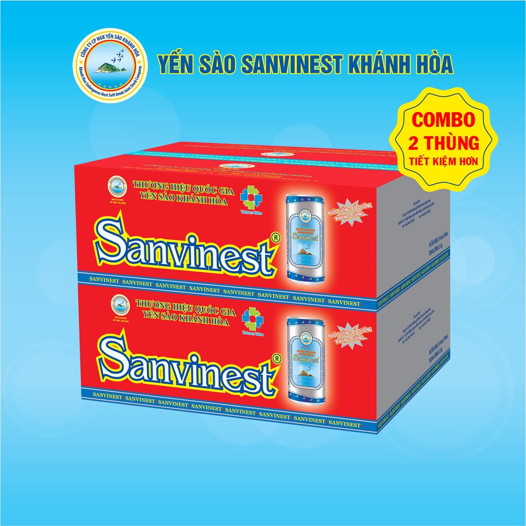 Nước Yến sào Sanvinest Khánh Hòa thùng 30 lon